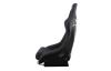 RRS Racing schwarzer Schalensitz + Befestigungen & Schiene RRS Racing schwarzer Schalensitz + Befestigungen & Schiene